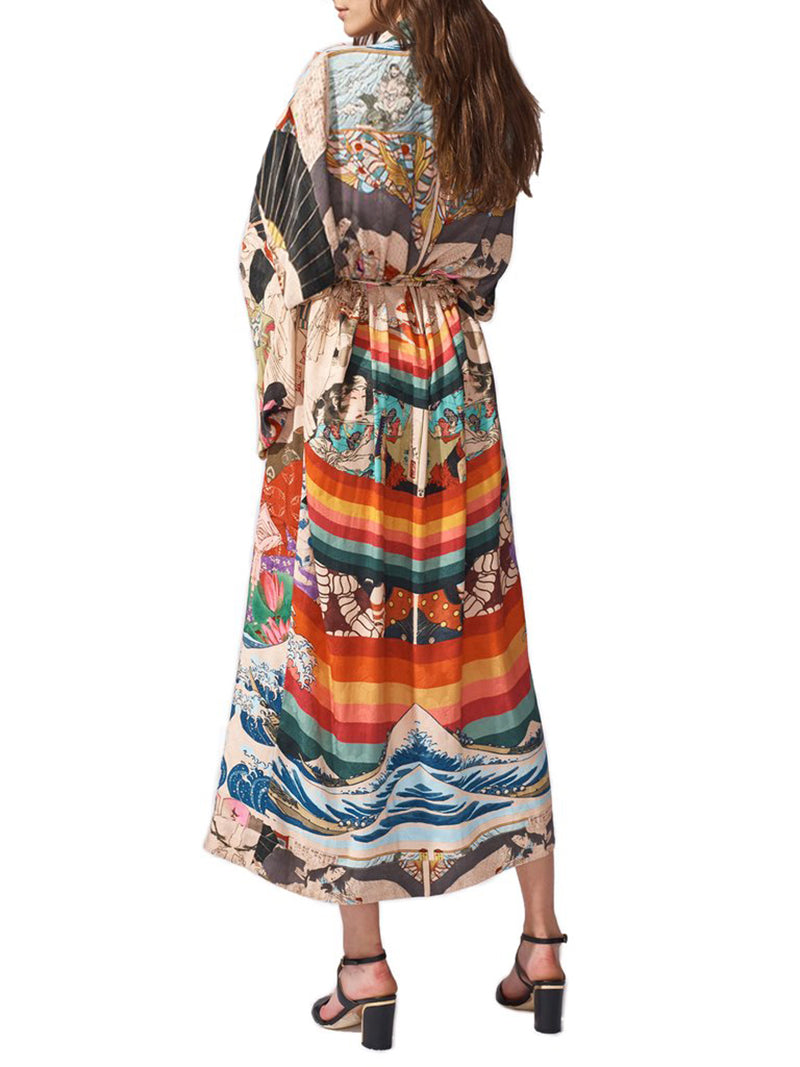 Wanderlust Boho Half Sleeve Kimono Beach Cover Up [Spirit and Rebel]   