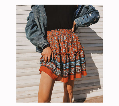 Breezy Boho Mini Skirt [Spirit and Rebel]   