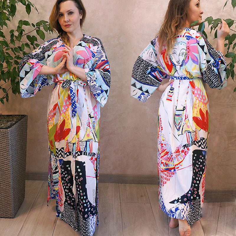 Wanderlust Boho Half Sleeve Kimono Beach Cover Up [Spirit and Rebel]   