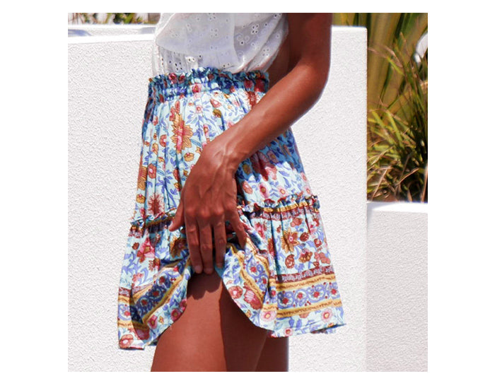 Breezy Boho Mini Skirt [Spirit and Rebel]   