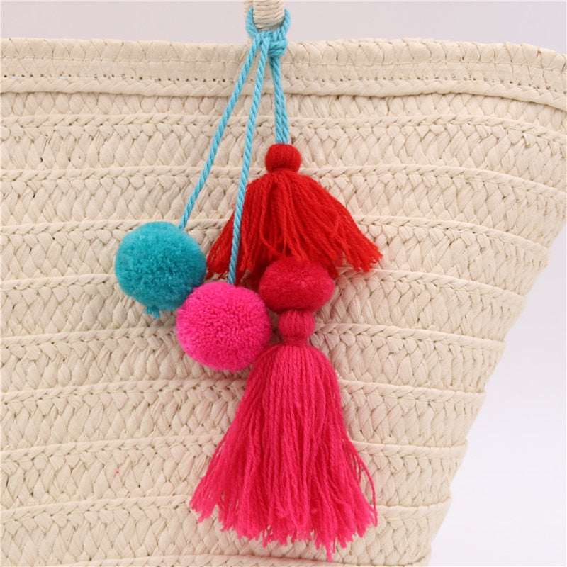 Spirit and Rebel Boho Pompom Keychain [Spirit and Rebel] E448  