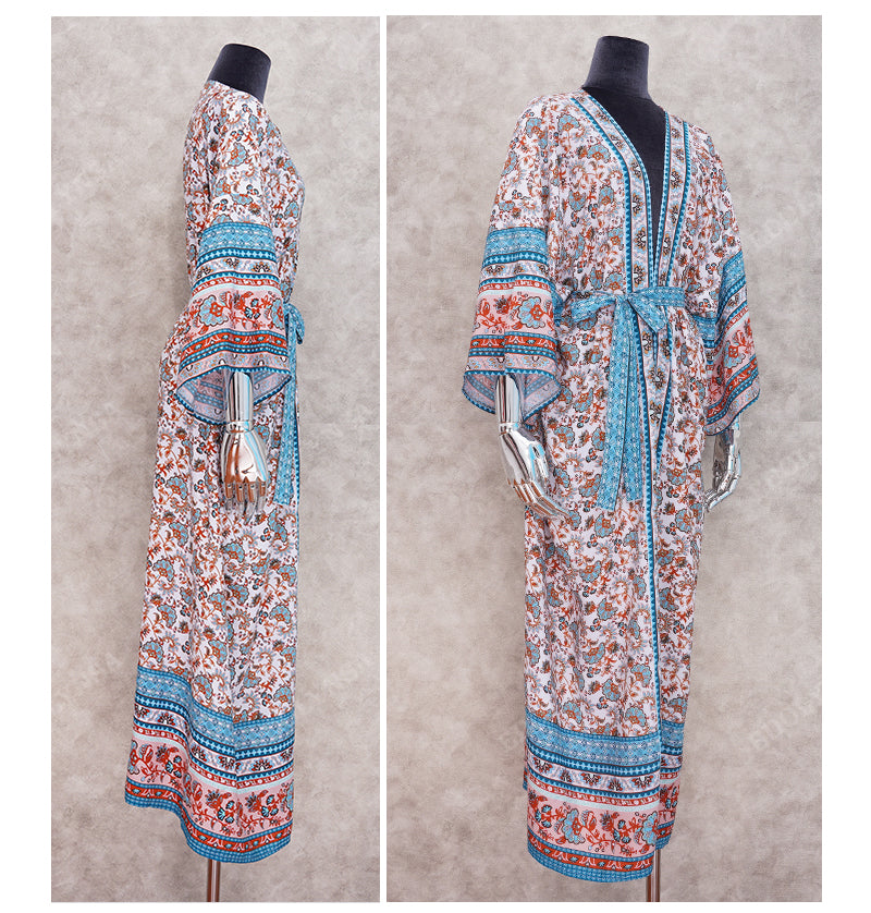 Wanderlust Boho Half Sleeve Kimono Beach Cover Up [Spirit and Rebel]   