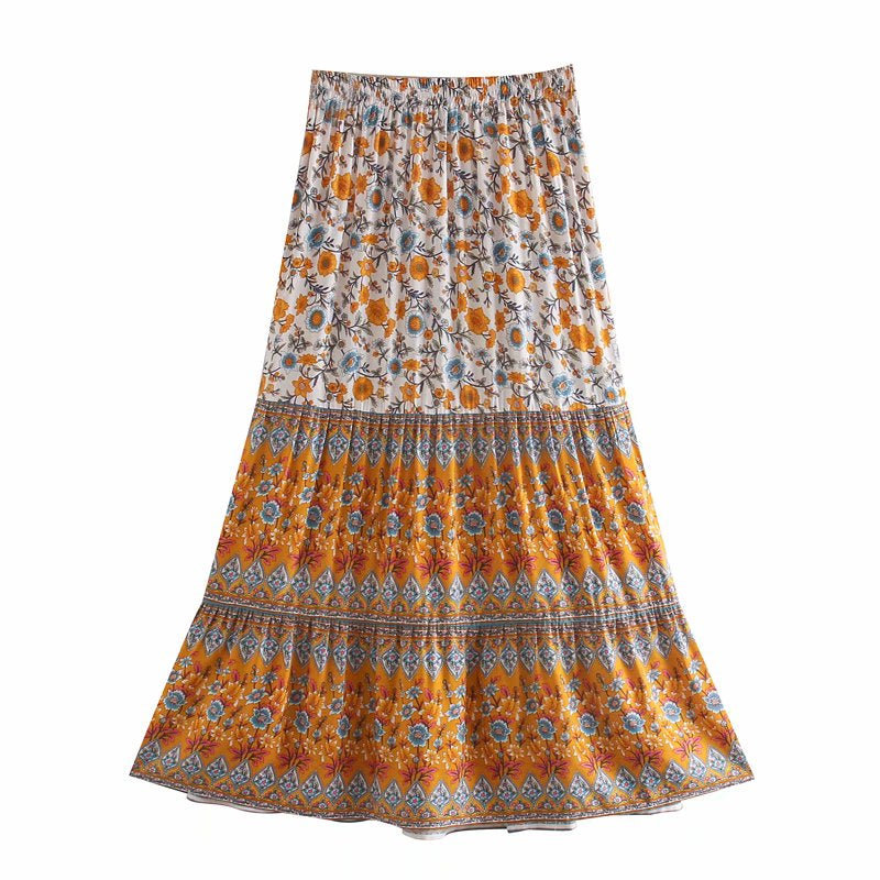 Free Spirit Floral Boho Maxi Skirt [Spirit and Rebel]   