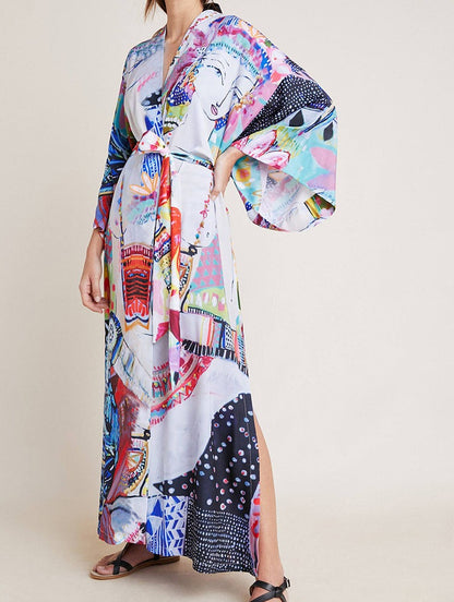 Wanderlust Boho Half Sleeve Kimono Beach Cover Up [Spirit and Rebel]   