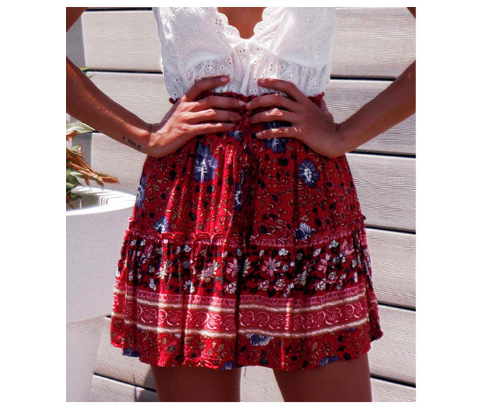 Breezy Boho Mini Skirt [Spirit and Rebel]   