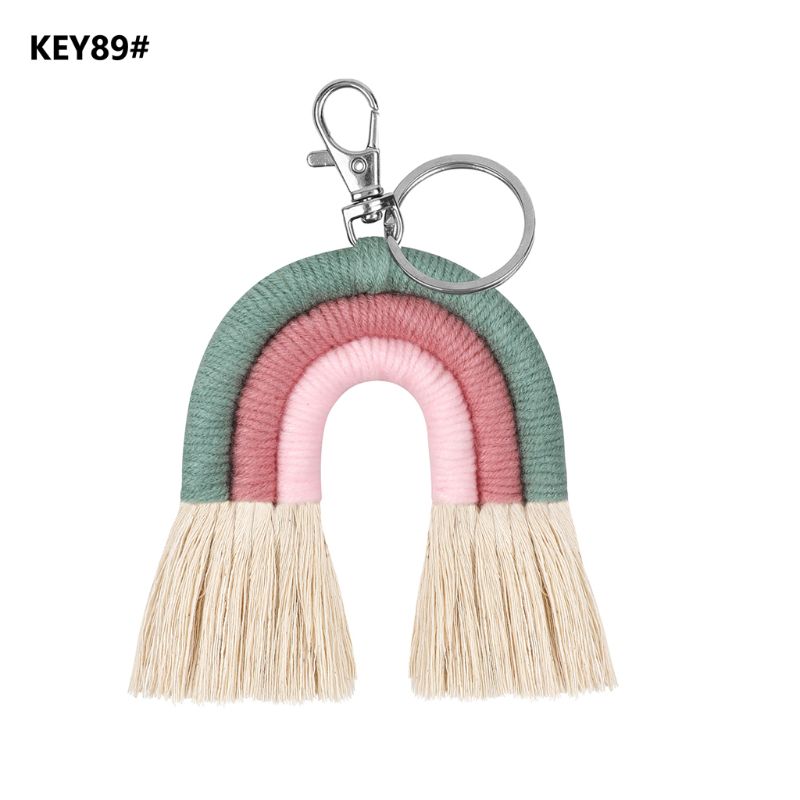 New Handmade Macrame Boho Tassel Keychain [Spirit and Rebel] C-89  