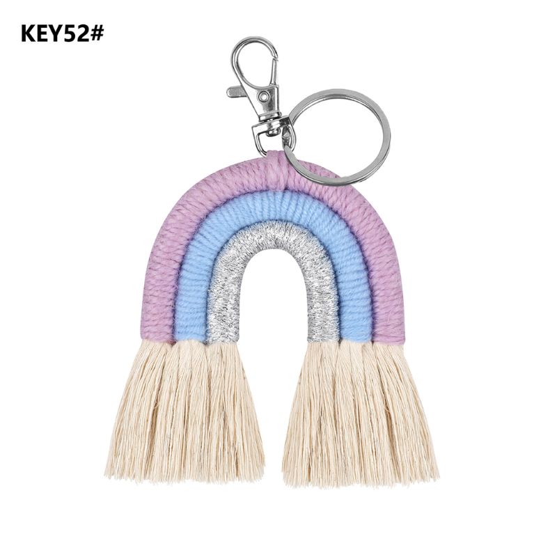 New Handmade Macrame Boho Tassel Keychain [Spirit and Rebel] C-52  