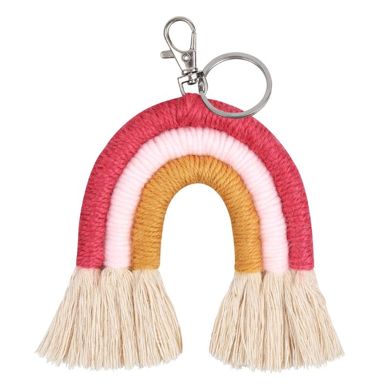 New Handmade Macrame Boho Tassel Keychain [Spirit and Rebel] C-49  