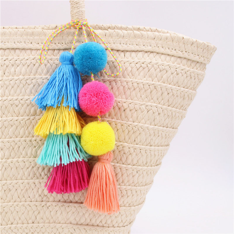 Spirit and Rebel Boho Pompom Keychain [Spirit and Rebel]   