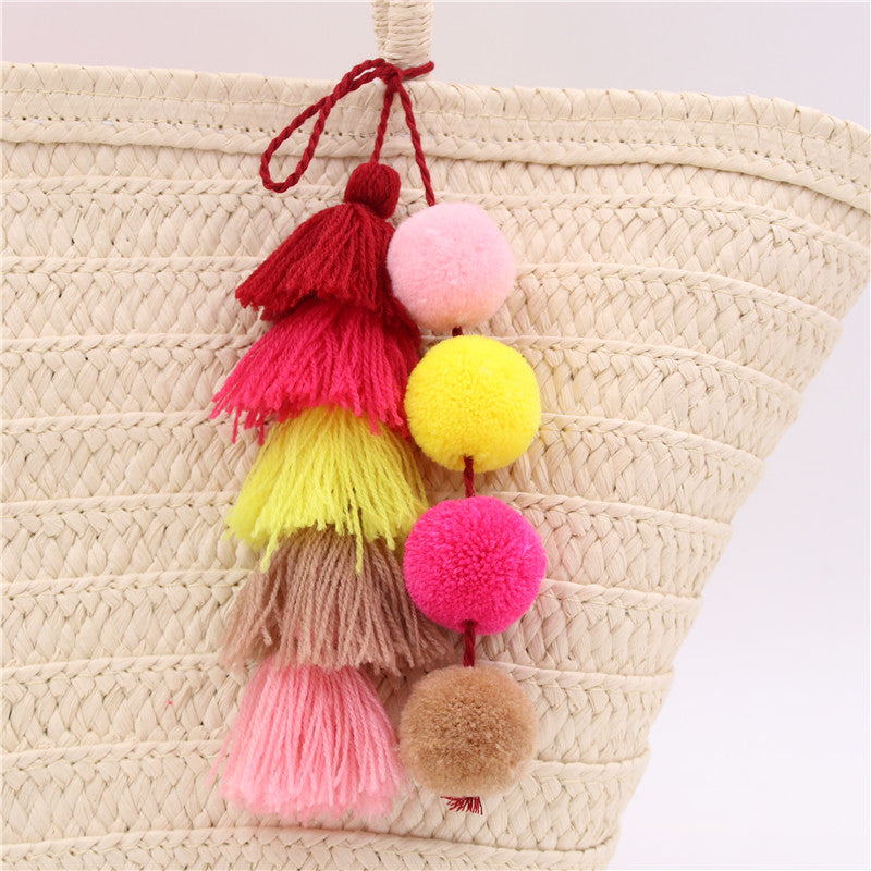 Spirit and Rebel Boho Pompom Keychain [Spirit and Rebel]   