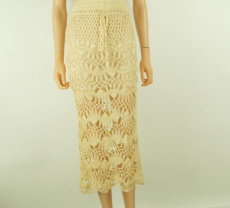 Boho Beach Crochet Midi Skirt [Spirit and Rebel]   