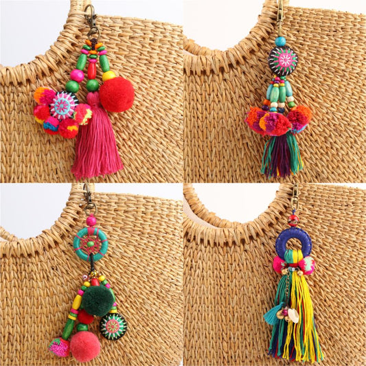 Cute Boho Pompon Bag Pendant [Spirit and Rebel]   