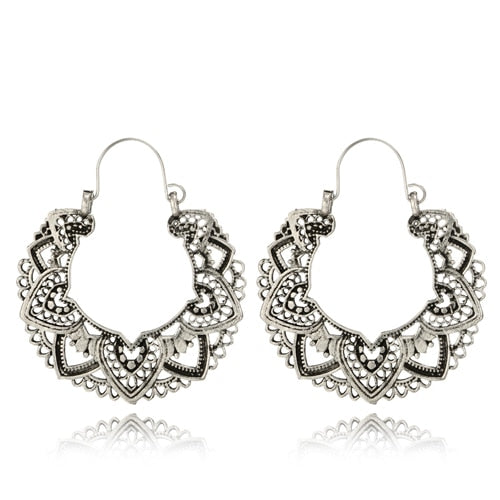 Spirit and Rebel Vintage Silver Boho Earrings [Spirit and Rebel] Silver  