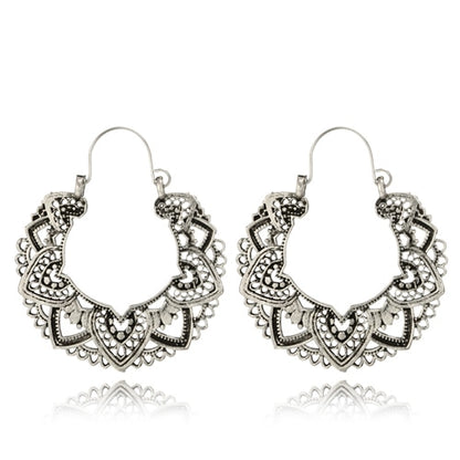 Spirit and Rebel Vintage Silver Boho Earrings [Spirit and Rebel] Silver  