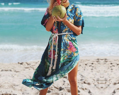 Wanderlust Boho Half Sleeve Kimono Beach Cover Up [Spirit and Rebel]   