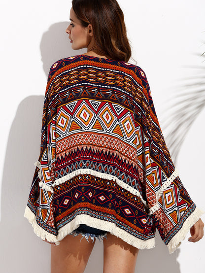 Spirit and Rebel Boho Fringe Cardigan [Spirit and Rebel]   