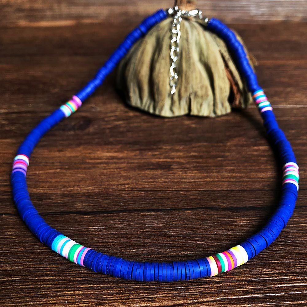 Spirit and Rebel Colorful Choker Necklace [Spirit and Rebel] Royal blue  