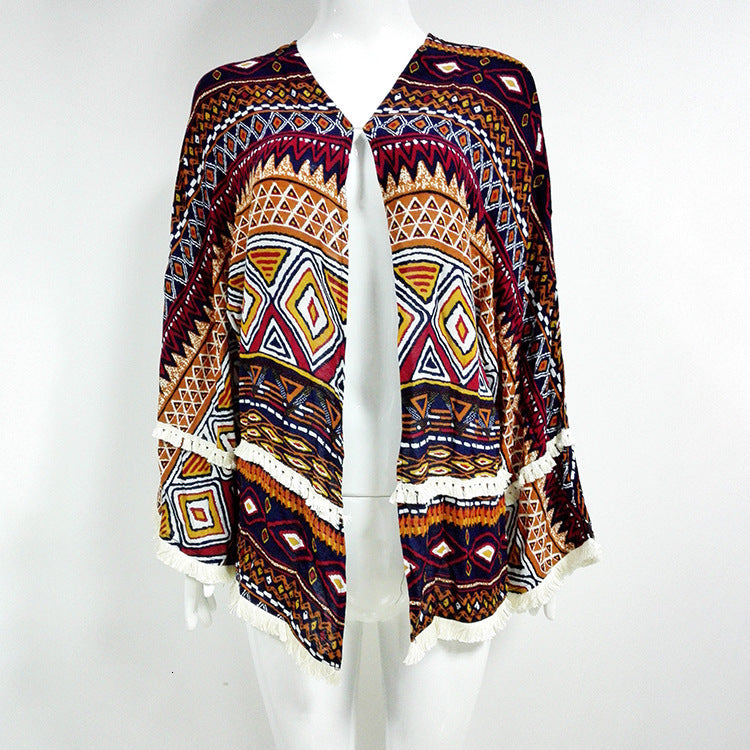 Spirit and Rebel Boho Fringe Cardigan [Spirit and Rebel]   