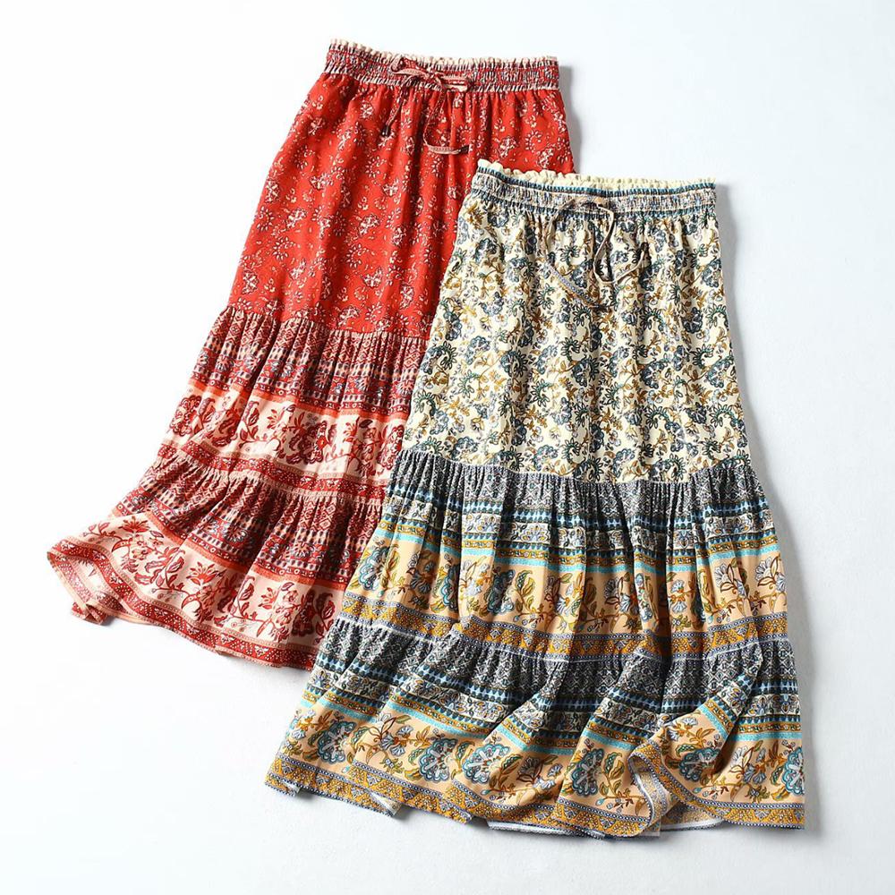 Radiant Soul Red Boho Maxi Skirt [Spirit and Rebel]   