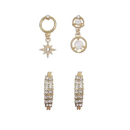 Bohemian Moon & Star Studs Earrings [Spirit and Rebel]   