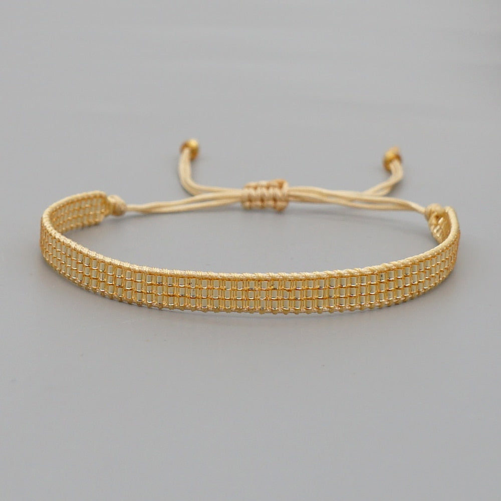 Dream Weaver Boho Bracelet [Spirit and Rebel] Light Gold  