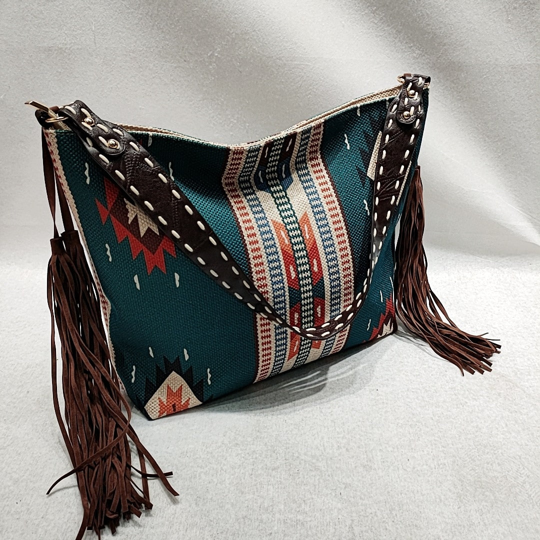 Limited Edition Boho Haven Tassel Shoulder Bag [Spirit and Rebel] Blue 2  