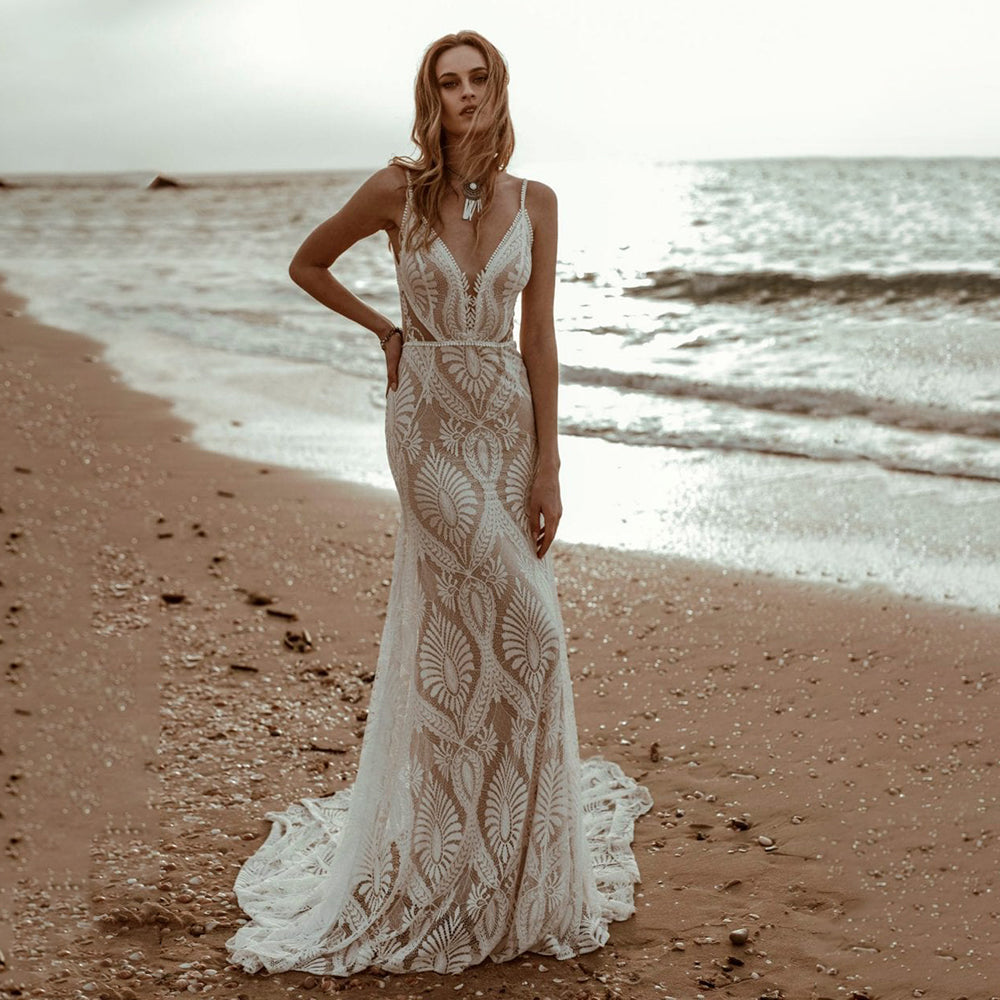 Beach Boho Wedding Dress [Spirit and Rebel]   