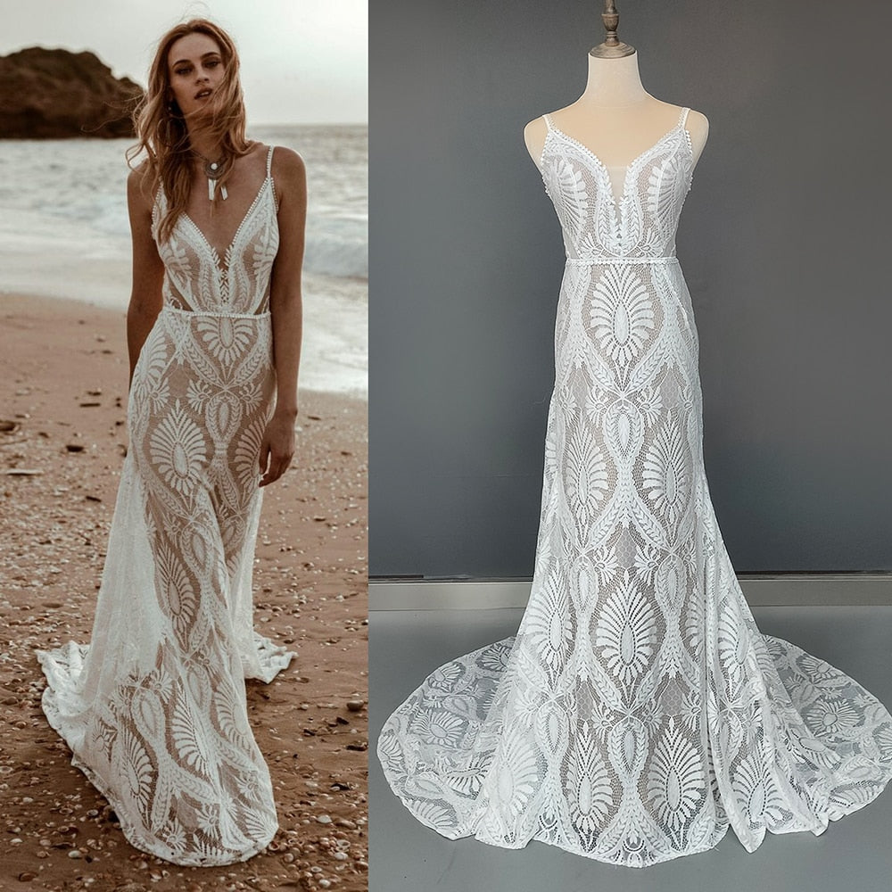 Beach Boho Wedding Dress [Spirit and Rebel]   