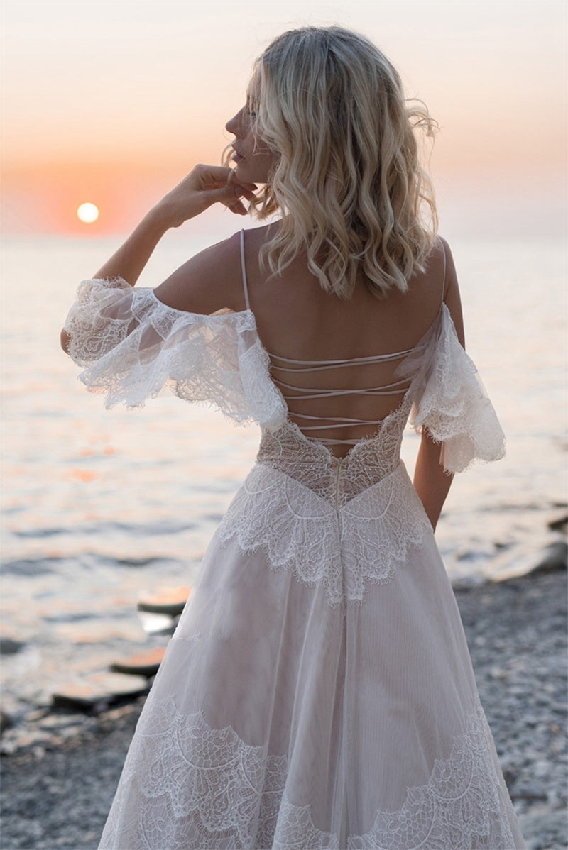 Sunset Love Lace Wedding Dress [Spirit and Rebel]   