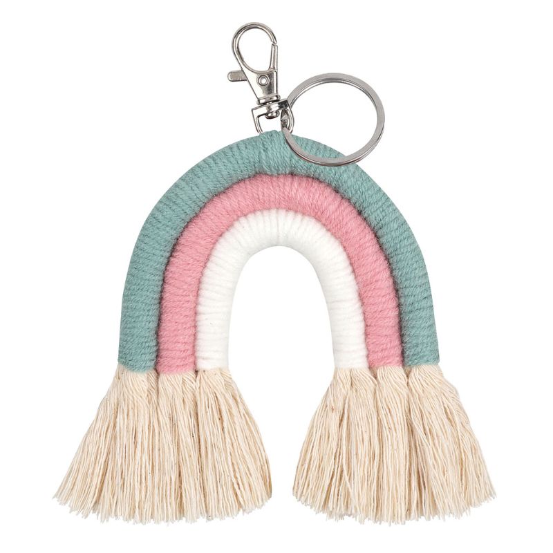 New Handmade Macrame Boho Tassel Keychain [Spirit and Rebel] C-38  