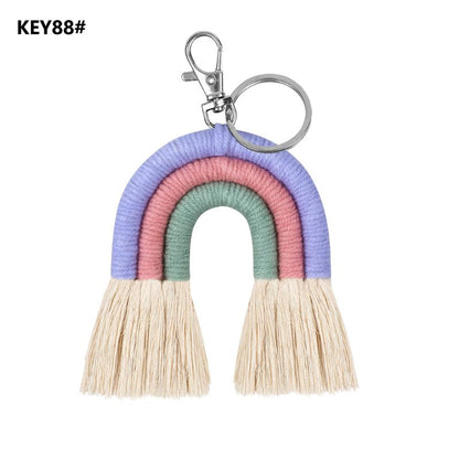 New Handmade Macrame Boho Tassel Keychain [Spirit and Rebel] C-88  