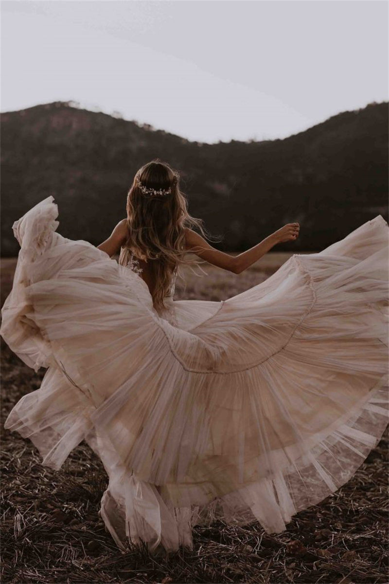 Yours Forever Boho Open Back Wedding Dress [Spirit and Rebel]   