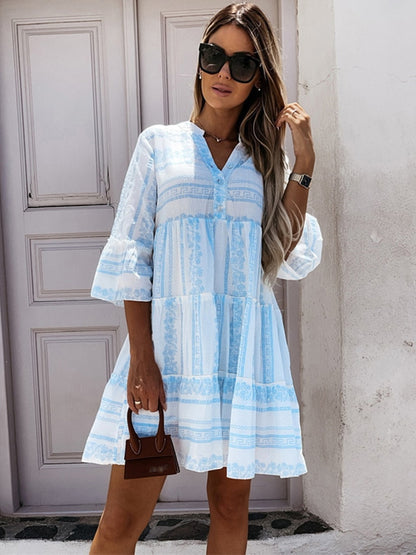 Boho Babe Plus: A Spirit and Rebel Summer Dress in Plus Size [Spirit and Rebel] Blue S 