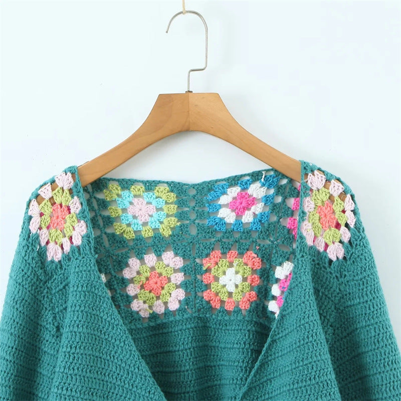 Spirit and Rebel Multicolor Handmade Crochet Cardigan [Spirit and Rebel]   