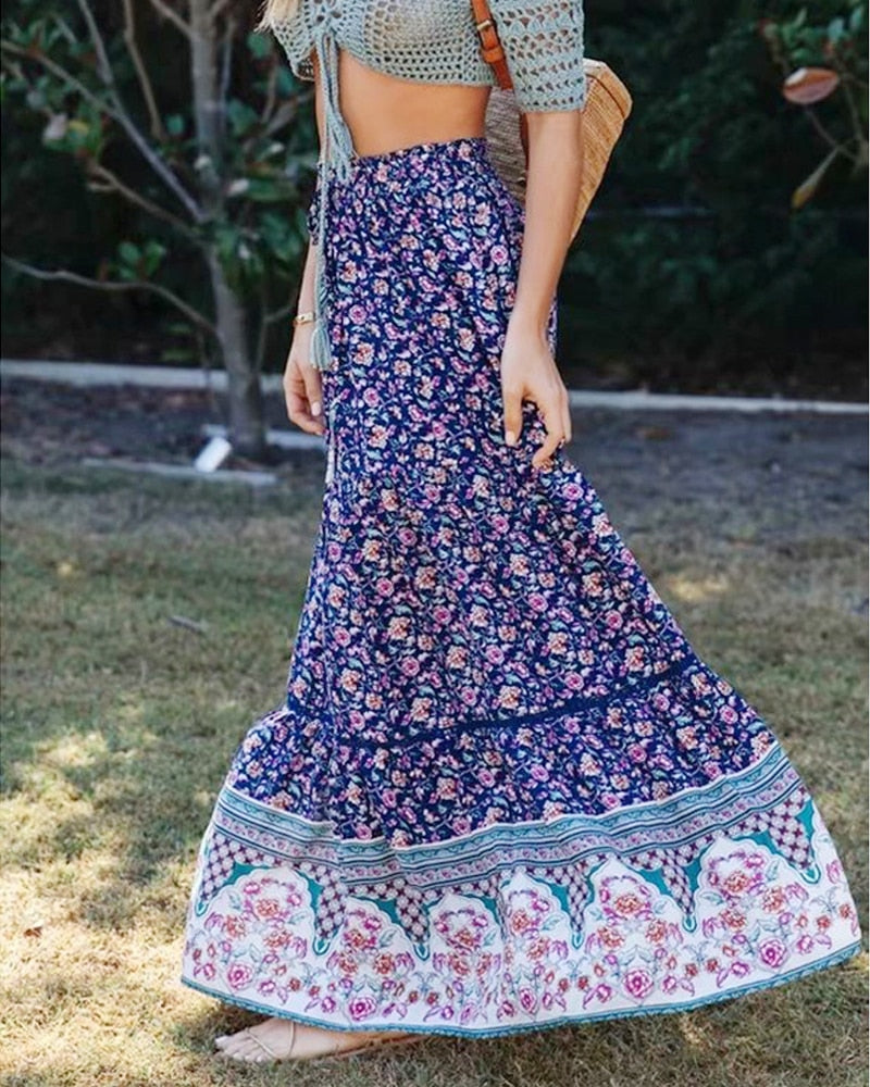 Wildflower Wanderer Boho Maxi Skirt [Spirit and Rebel]   