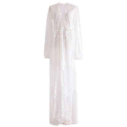 Mystical Moonlight Lace Boho Maxi Dress [Spirit and Rebel]   