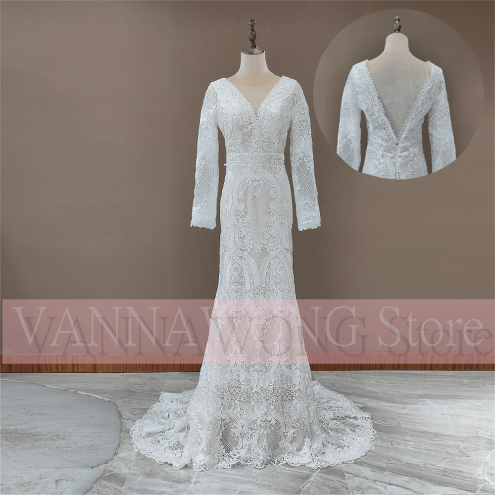 Boho Mermaid Dreams Wedding Dress [Spirit and Rebel] Long Sleeve 2 