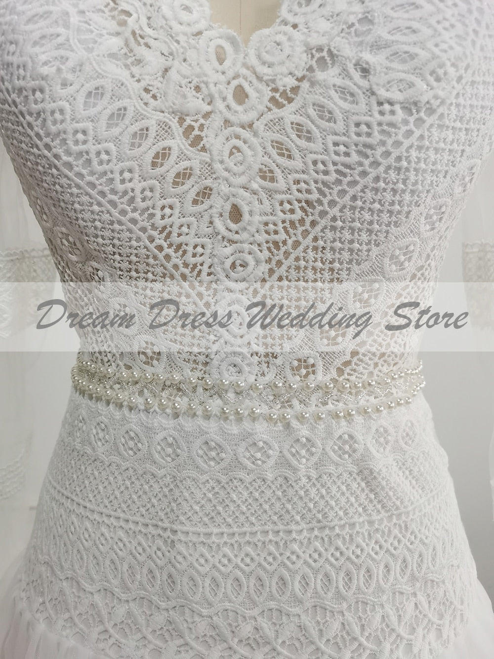 Vintage Dream V Neck Boho Wedding Dress [Spirit and Rebel]   