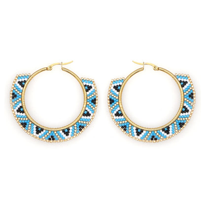 Boho Rainbow Hoop Earrings [Spirit and Rebel] MI-E200073A  