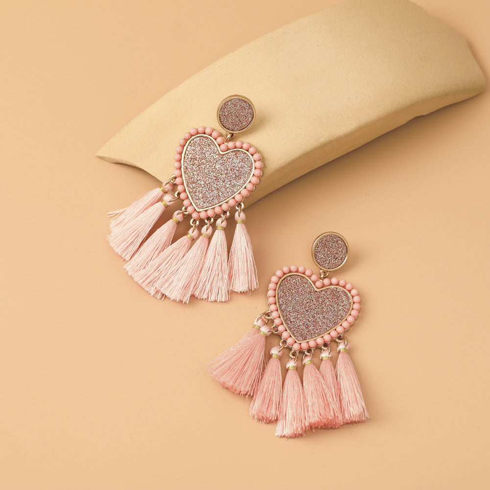 Handmade Boho Heart Shaped Earrings [Spirit and Rebel]   