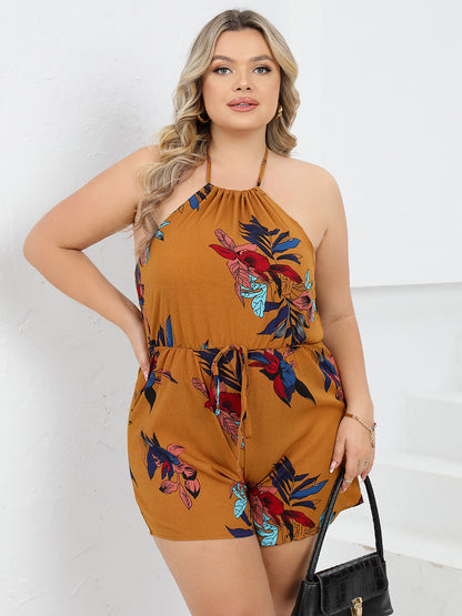 Tropical Boho Plus Size Playsuit Romper [Spirit and Rebel]   