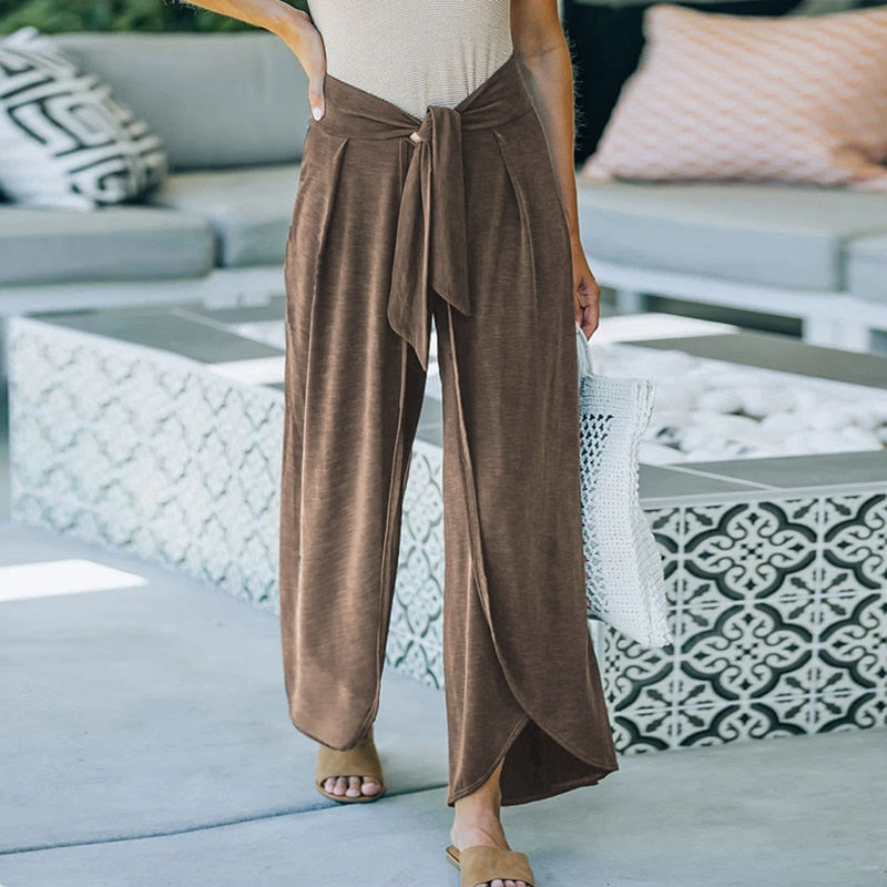 Boho Harmony Waist Tie Pants [Spirit and Rebel] Auburn XS 