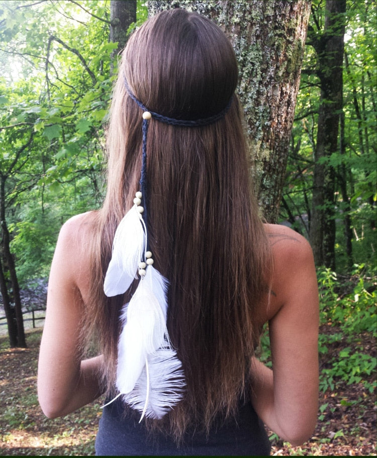 Spirit and Rebel Handmade Boho Feather Headband [Spirit and Rebel] YLHJ722A  