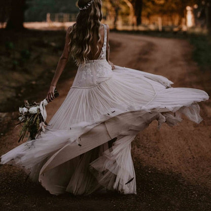 Yours Forever Boho Open Back Wedding Dress [Spirit and Rebel]   