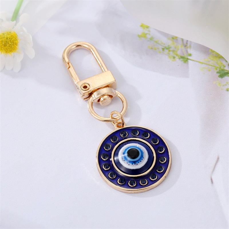 Spirit and Rebel Evil Eye Keychain [Spirit and Rebel] Dark Blue  