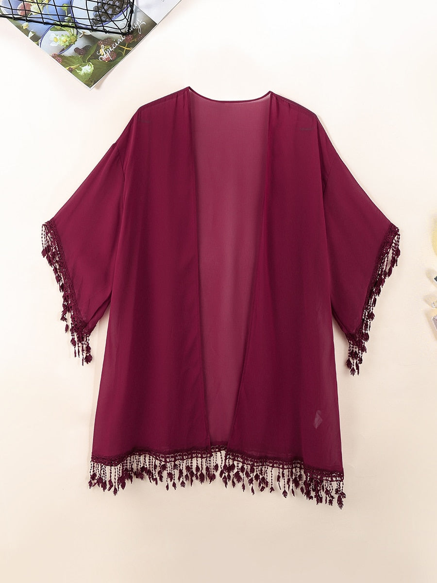 Spirit and Rebel Plus Size Boho Kimono [Spirit and Rebel]   