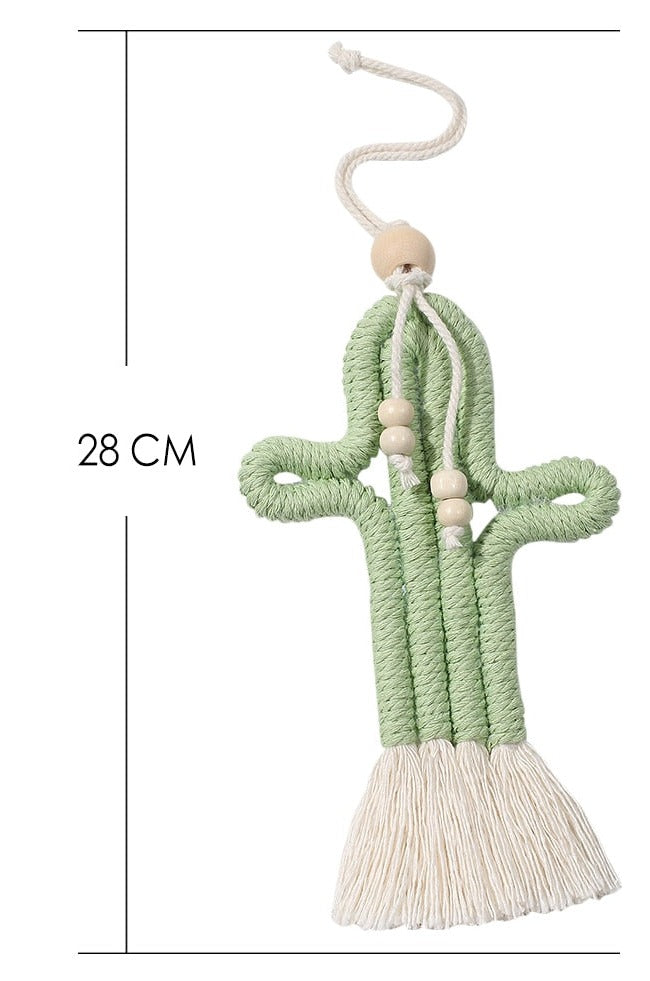 Cute Cactus Boho Macrame Hanging Pendant [Spirit and Rebel]   