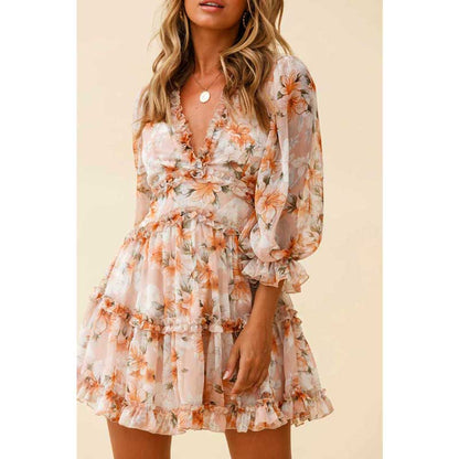 Dreamy Boho Open Back Dress [Spirit and Rebel] Orange S 