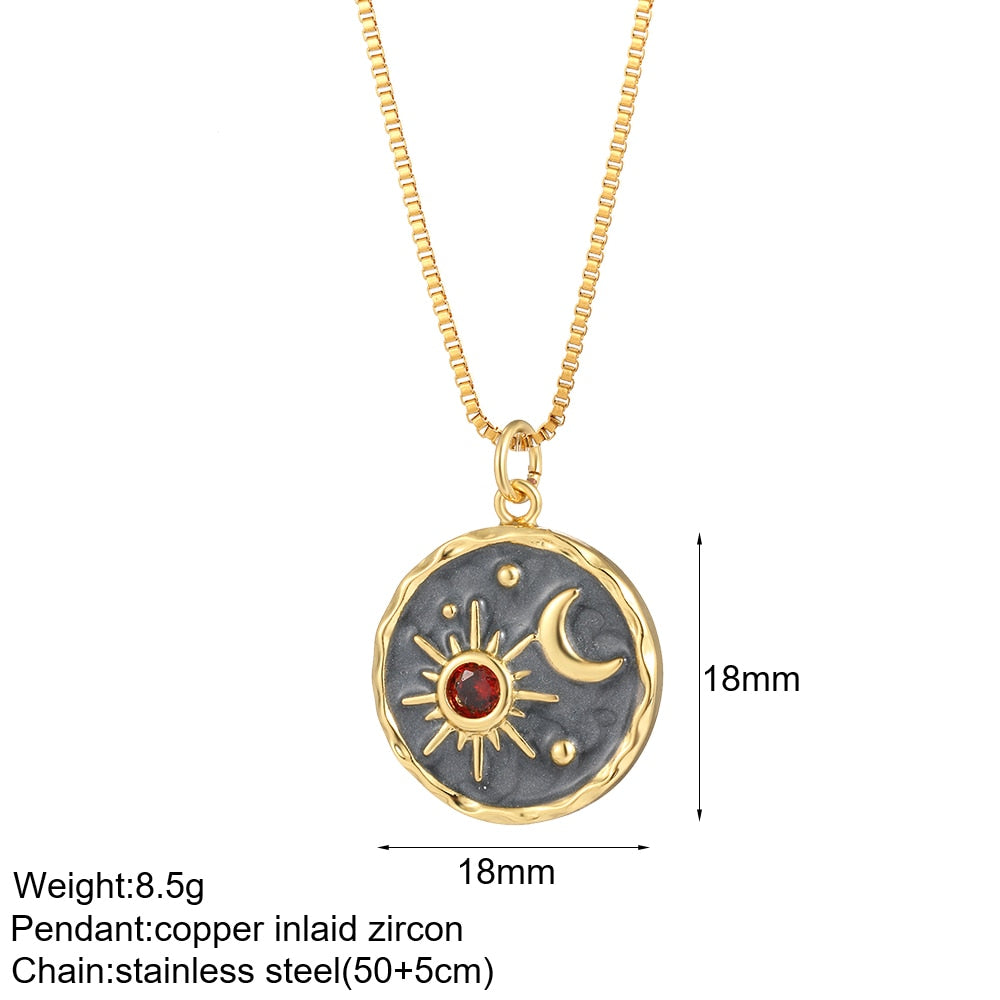 Enchanting Evil Eye Boho Necklace [Spirit and Rebel] Gold 8  