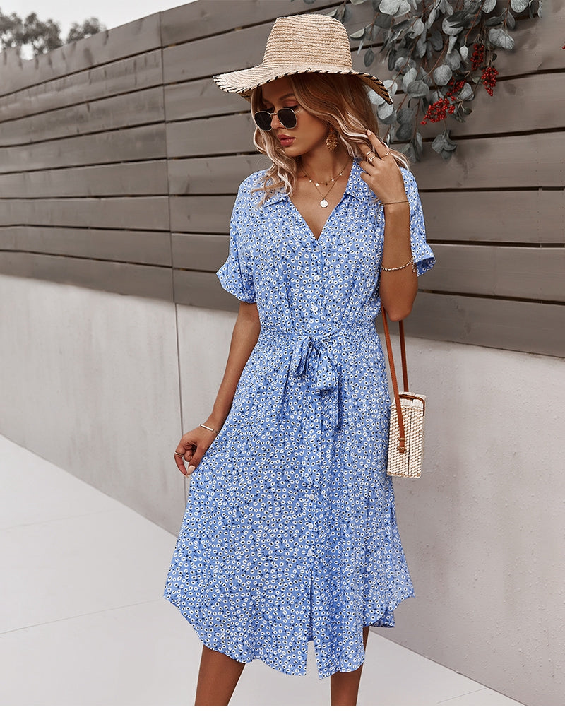 Spirit and Rebel Boho Floral Summer Dress [Spirit and Rebel]   